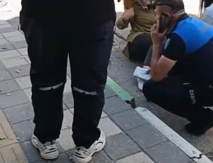 2’nci kat balkonundan kopan beton parçası, yoldan geçen kadının ayağına düştü