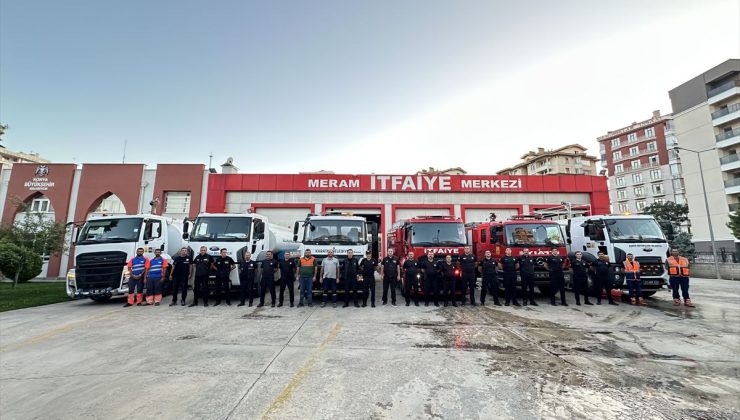 Antalya’daki orman yangınına müdahale için Konya’dan destek ekip gönderildi