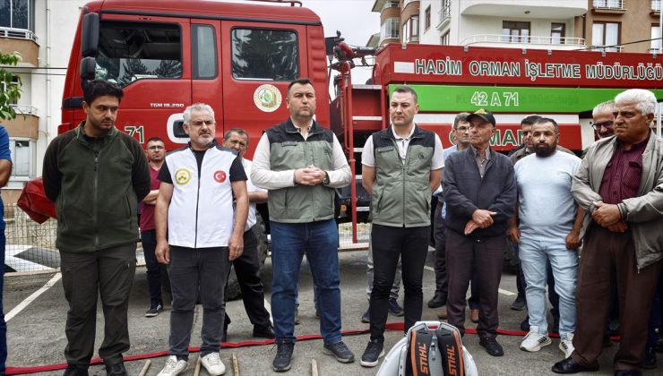 Bozkır’da arıcılara yangınla mücadele eğitimi verildi