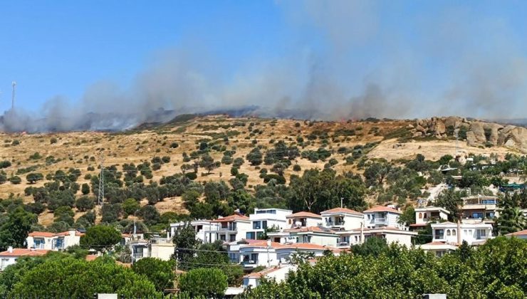 Foça’da maki yangını