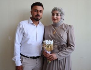 Hatay’da TDV’nin “İki İnsan Bir Hayat Projesi” kapsamında genç çift dünyaevine girdi
