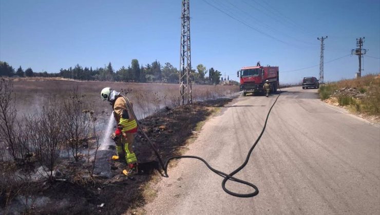 İskenderun ve Arsuz ilçelerinde çıkan yangınlar söndürüldü