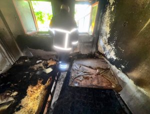 Isparta’da müstakil evde çıkan yangın söndürüldü