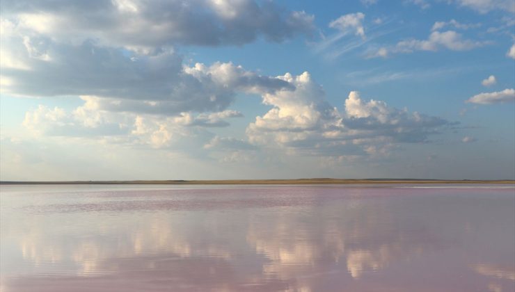 Kazakistan’da bozkırın ortasındaki pembe göl: Köbeytuz