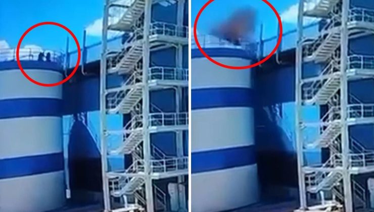 Kırklareli’nde fabrikadaki patlama anı güvenlik kamerasına yansıdı