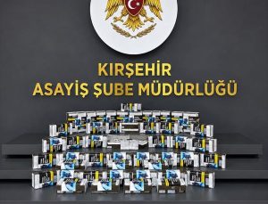 Kırşehir’de 460 paket makaron ele geçirildi