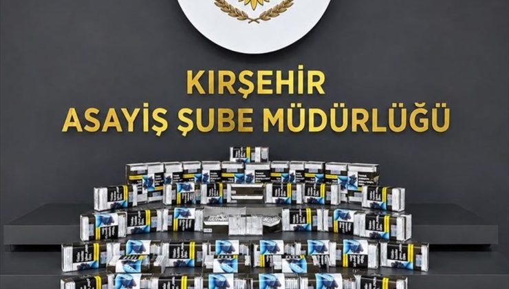 Kırşehir’de 460 paket makaron ele geçirildi