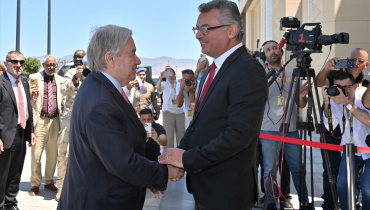 KKTC Cumhurbaşkanı Erhürman, BM Genel Sekreteri Guterres’i kabul etti