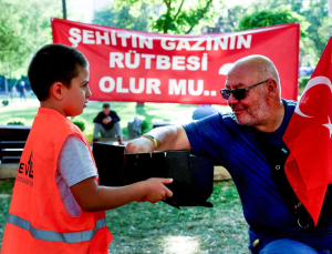 LÖSEV Gençliği’nden Güvenpark’ta eylem yapan gazi ve şehit yakınlarına destek ziyareti