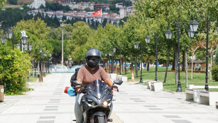 Motosikletiyle 53 ili gezen Ümran Özkan 81 ili tamamlamak istiyor