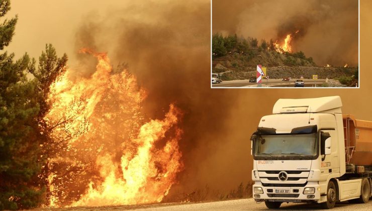 Muğla’da orman yangını! Evler tahliye edildi, iki ili birbirine bağlayan yol kapatıldı