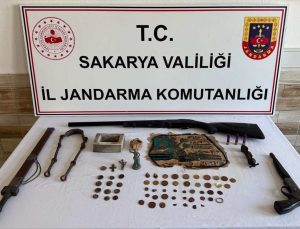 Sakarya’da tarihi eser niteliğinde 63 obje ele geçirildi