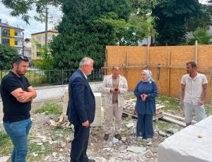 Samsun’da tarihi Taçlı Çeşme’nin restorasyon çalışmaları sürüyor
