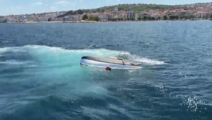 Teknesi alabora olan kişiyi Sahil Güvenlik ekipleri kurtardı