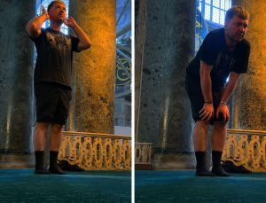 Ukraynalı turist, Ayasofya’ya giriş ücreti ödememek için namaz kılıyormuş gibi yaptı