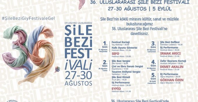 36.Uluslararası Şile Bezi Festivali İçin Geri Sayım Başladı