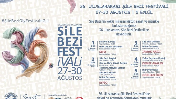 36.Uluslararası Şile Bezi Festivali İçin Geri Sayım Başladı