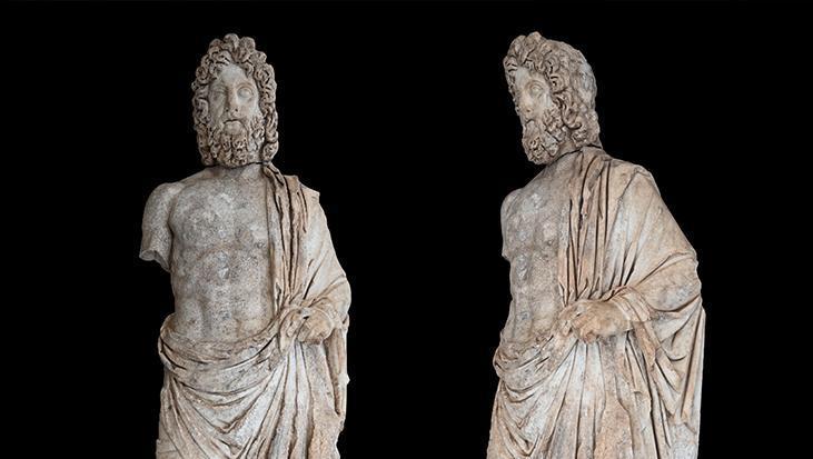 Aspendos’ta 1800 yıllık tarihi keşif! Şifanın sembolü dev heykel gün yüzüne çıktı