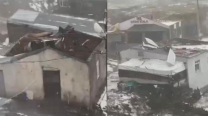 Çıldır’da şiddetli dolu ve fırtına: 20’den fazla evin çatısı uçtu
