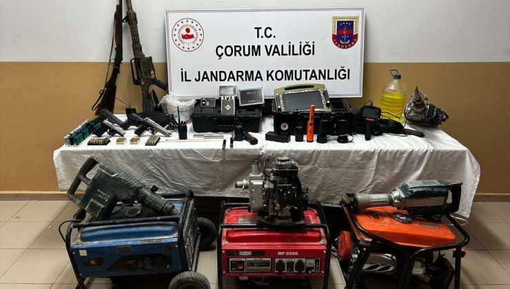 Çorum’da izinsiz kazı yapan 5 şüpheli tutuklandı