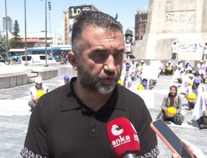 Doruk Madencilik işçilerinin, Ulus Meydanı’ndaki oturma eylemi sürüyor: “Ankara’nın göbeğindeyiz. Buradan başka nereye gideceğiz?”
