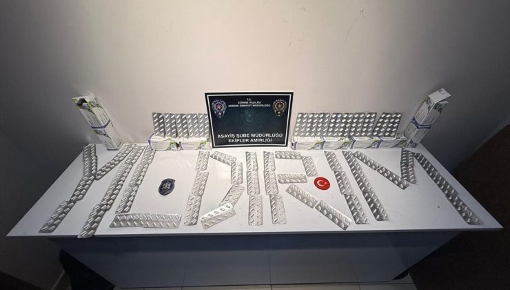 Edirne’de 600 uyuşturucu hap ele geçirildi