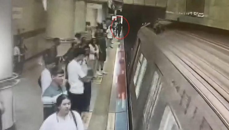 Görme engelli genç raylara düştü! Şişli’de metro istasyonunda korku dolu anlar kamerada