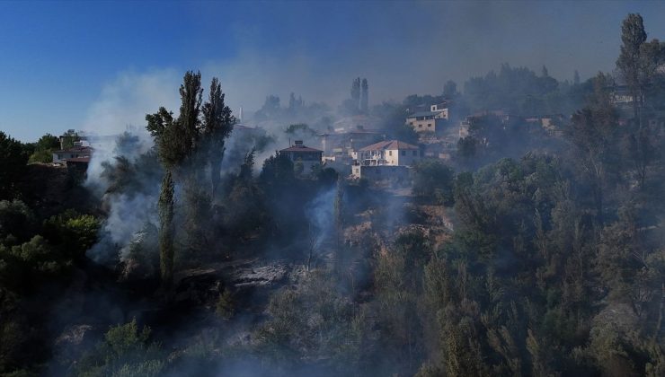 GÜNCELLEME – Malatya’da bahçeden yerleşim alanına sıçrayan yangın söndürüldü