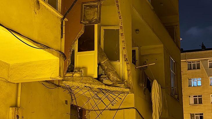 Güngören’de 5 katlı binanın balkonu çöktü; bina sakinleri tahliye edildi