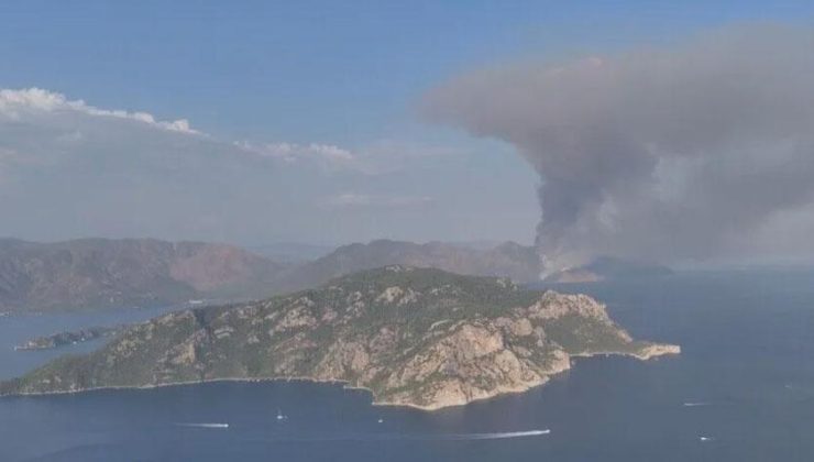 Marmaris’te orman yangını ikinci gününde! Alevlere müdahale devam ediyor