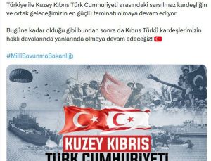 MSB, KKTC’nin Toplumsal Direniş ve Silahlı Kuvvetler Günü’nü kutladı