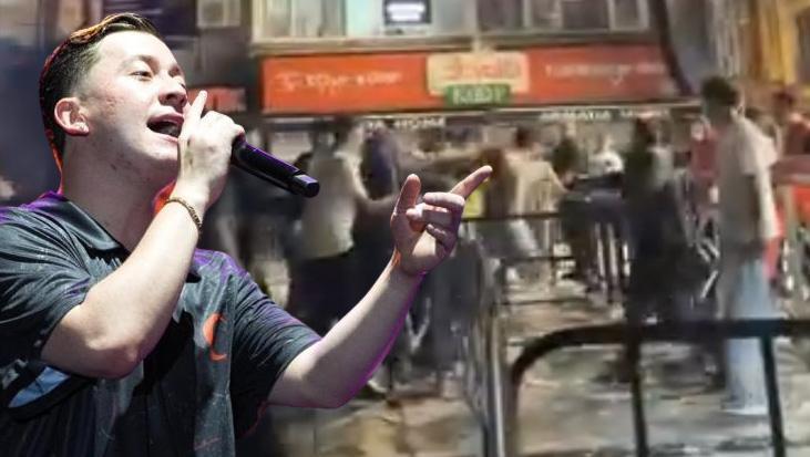 Poizi konserinde ortalık karıştı! Tekmeli yumruklu kavga kamerada