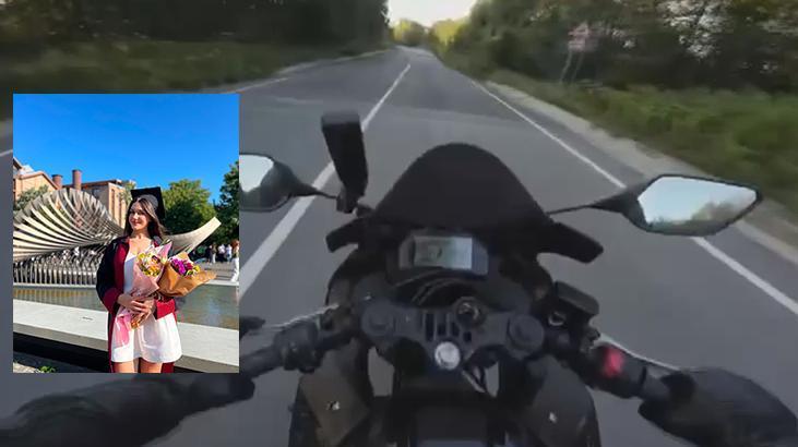 Şile’de Ceyda Yakova’yı hayattan koparan motosiklet kazası kask kamerasında