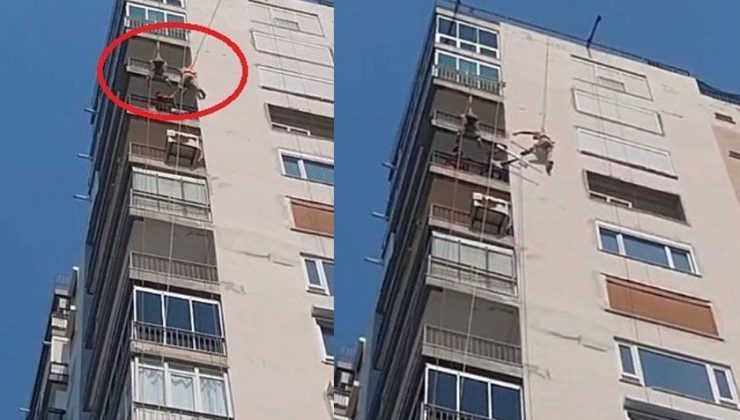 15 katlı binada can pazarı! 2 işçi ölümden döndü