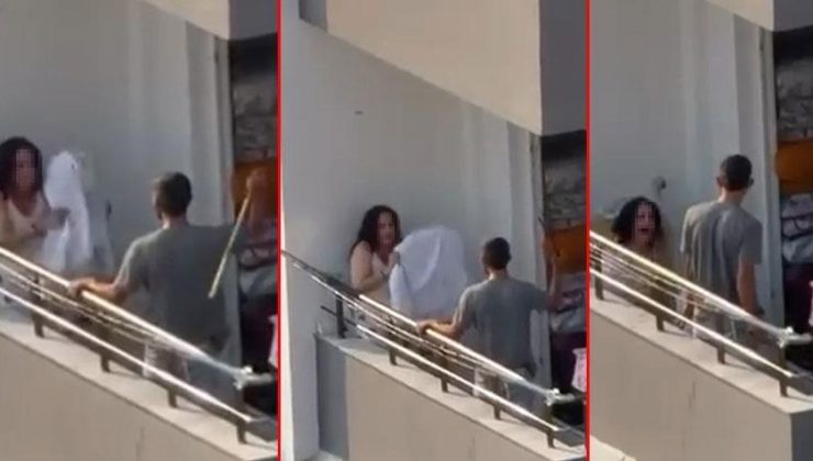 Adana’da vahşet! Tartıştığı kadını balkonda sopayla dövdü