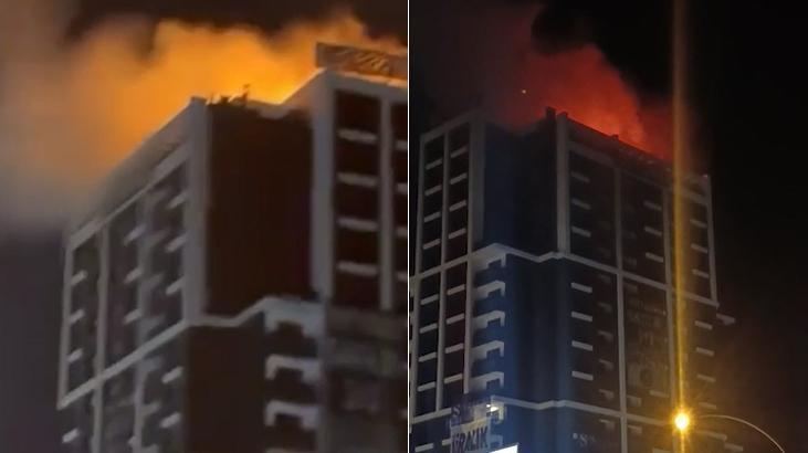 Altındağ’da benzinliğin yanında korkutan yangın! Çatı katı alev alev yandı