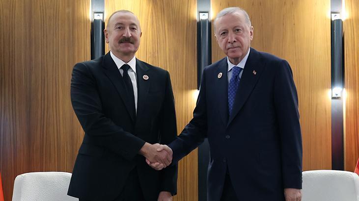 Cumhurbaşkanı Erdoğan, Azerbaycan Cumhurbaşkanı Aliyev ile görüştü