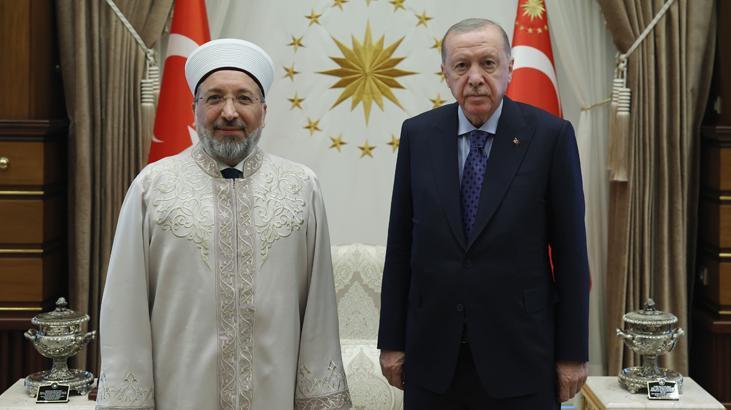 Cumhurbaşkanı Erdoğan, Diyanet İşleri Başkanı Arpaguş’u kabul etti