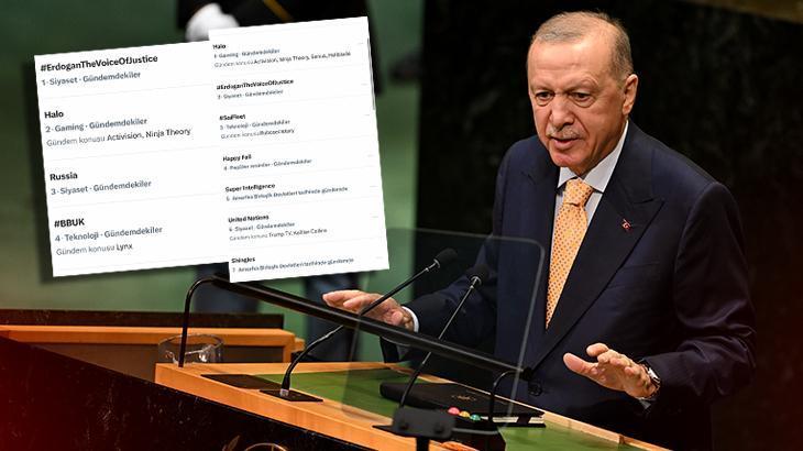 Cumhurbaşkanı Erdoğan’ın BM konuşması sanal medyada zirveye yerleşti: Adaletin Sesi Erdoğan