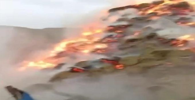 Erzurum’da şimşek çaktı 3 mahallede yangın çıktı