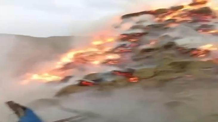 Erzurum’da şimşek çaktı 3 mahallede yangın çıktı