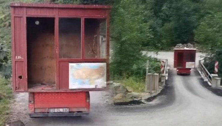 Karadenizliye imkansız de, otur izle: Konteyneri köye çıkardı