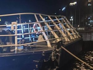 Mudanya’da İDO deniz otobüsü iskeleye çarptı