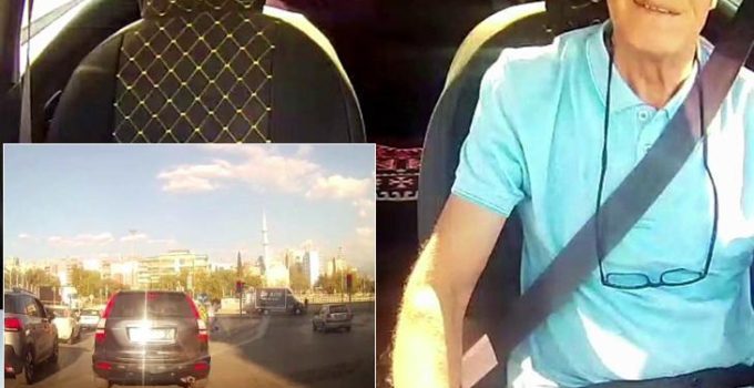 Takside kalp krizi paniği! Saniye saniye hayat kurtaran müdahale