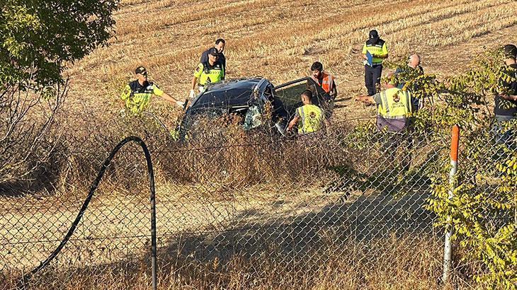 Tekirdağ’da otomobil takla atarak tarlaya devrildi: 1 ölü, 2 yaralı