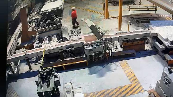 Alüminyum fabrikasındaki patlamanın görüntüleri ortaya çıktı