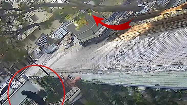 Avcılar’da binaya girmek üzereydi, devrilen ağacın altında kalmaktan son anda kurtuldu
