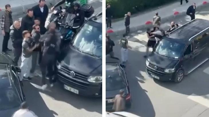 Bayrampaşa’da sürücülerin yol kavgası: Kafa atıp tekme ve yumruklarla saldırdı!