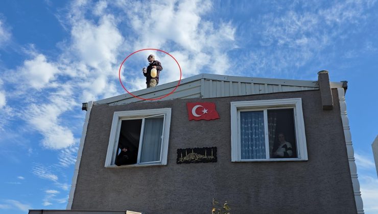 Bursa’da yıkım kararına karşı çatıya çıktı! Elinde benzin bidonuyla 3 saat direndi