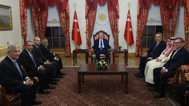 Cumhurbaşkanı Erdoğan 7 ülkenin bakanlarını kabul etti